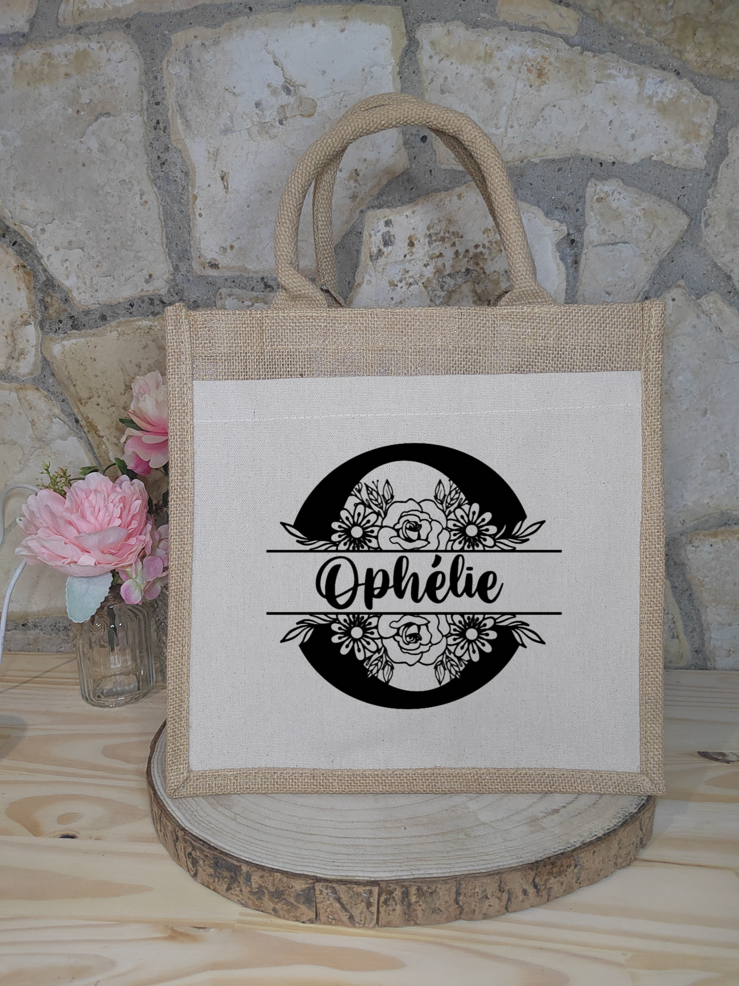 Sac en toile de jute et coton