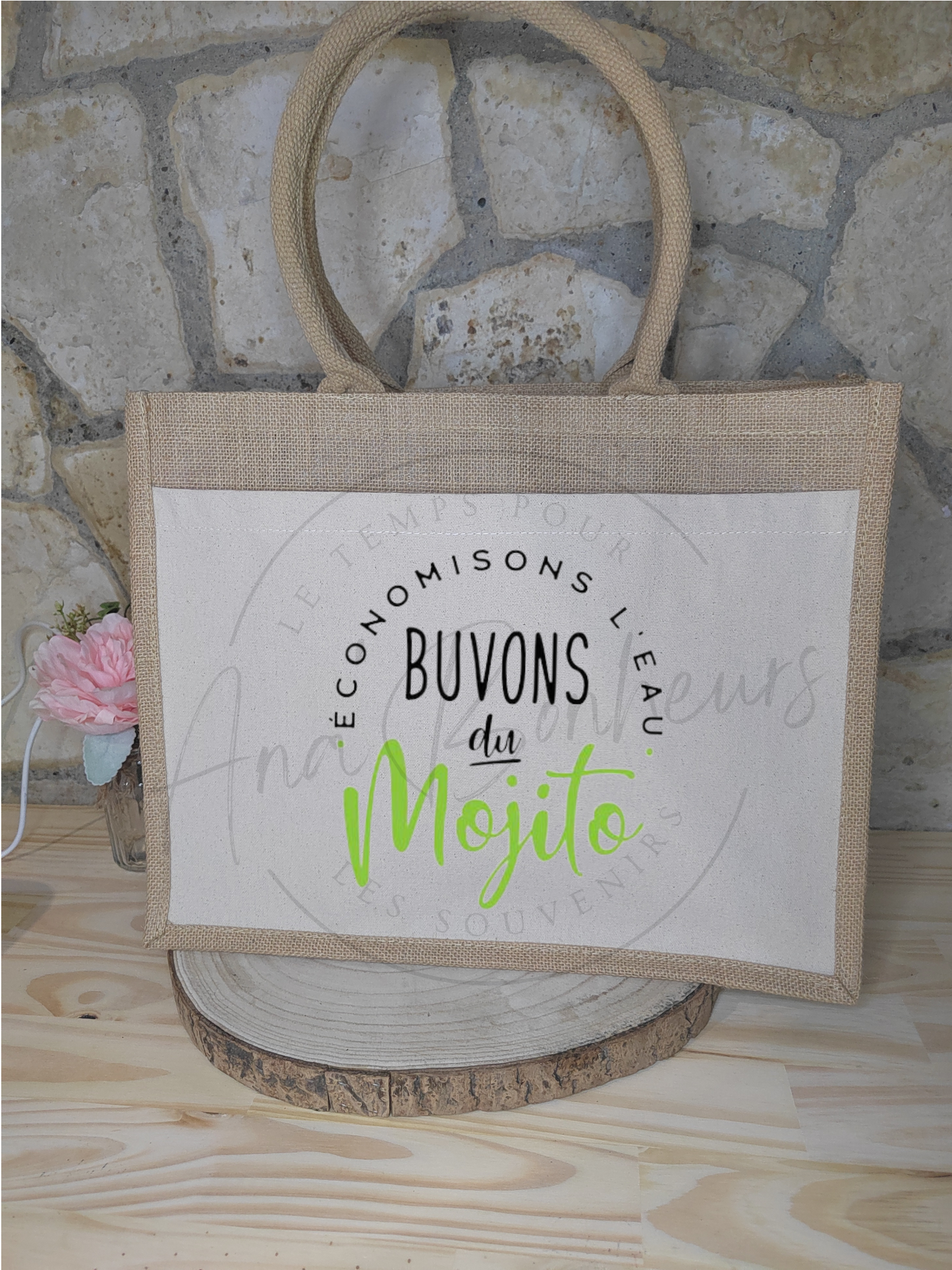 Sac en toile de jute et coton