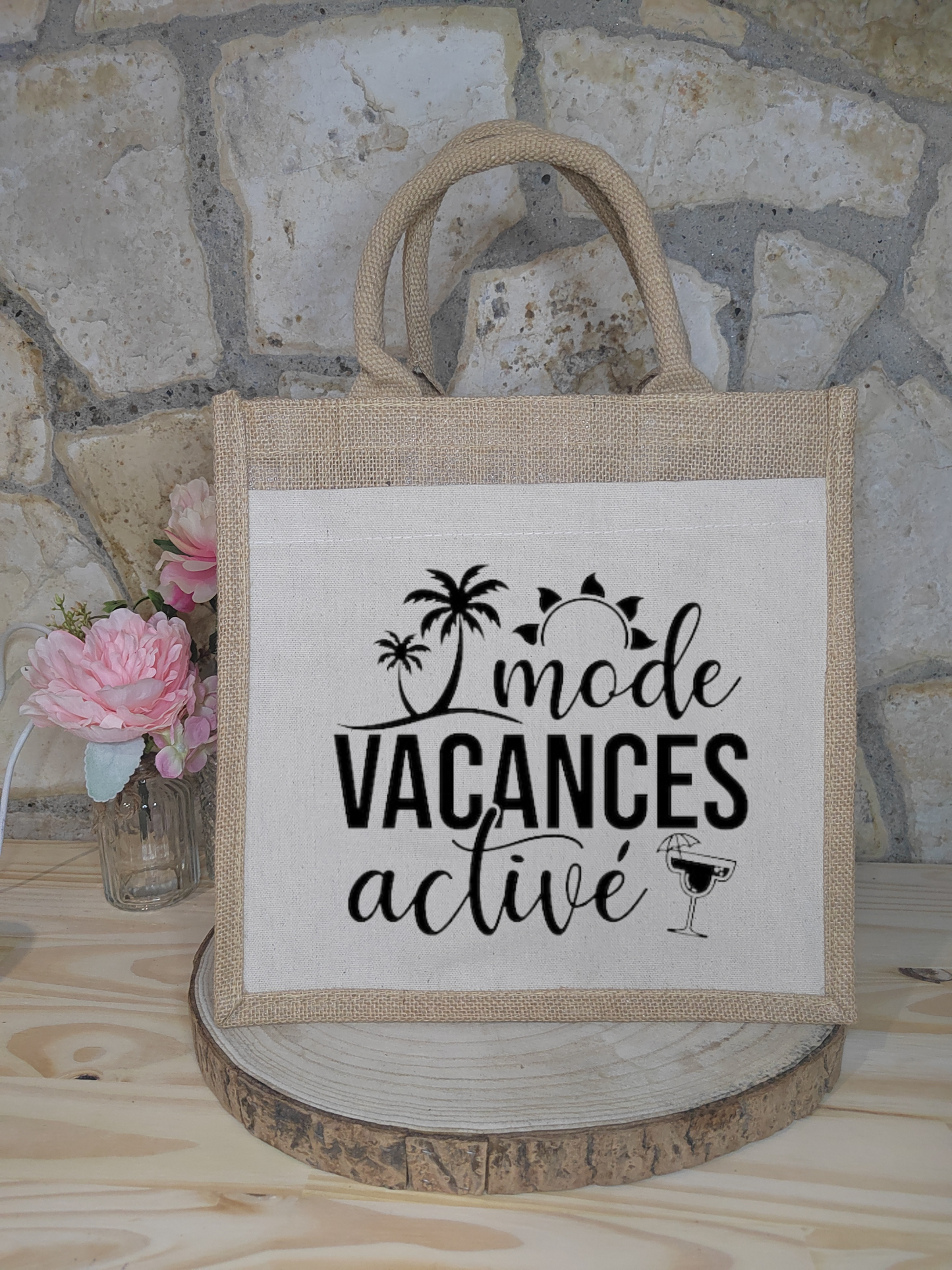 Sac en toile de jute et coton