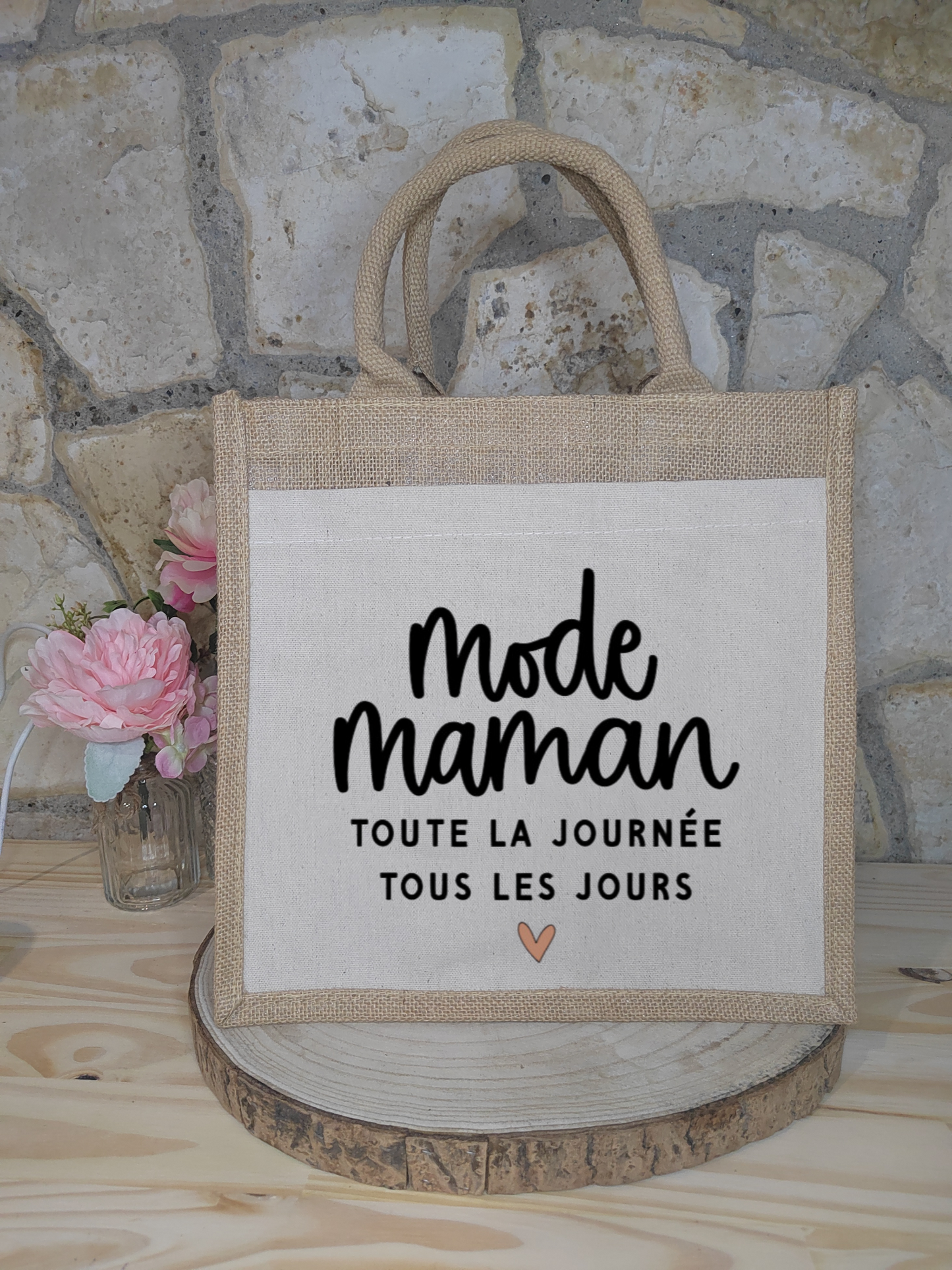 Sac en toile de jute et coton