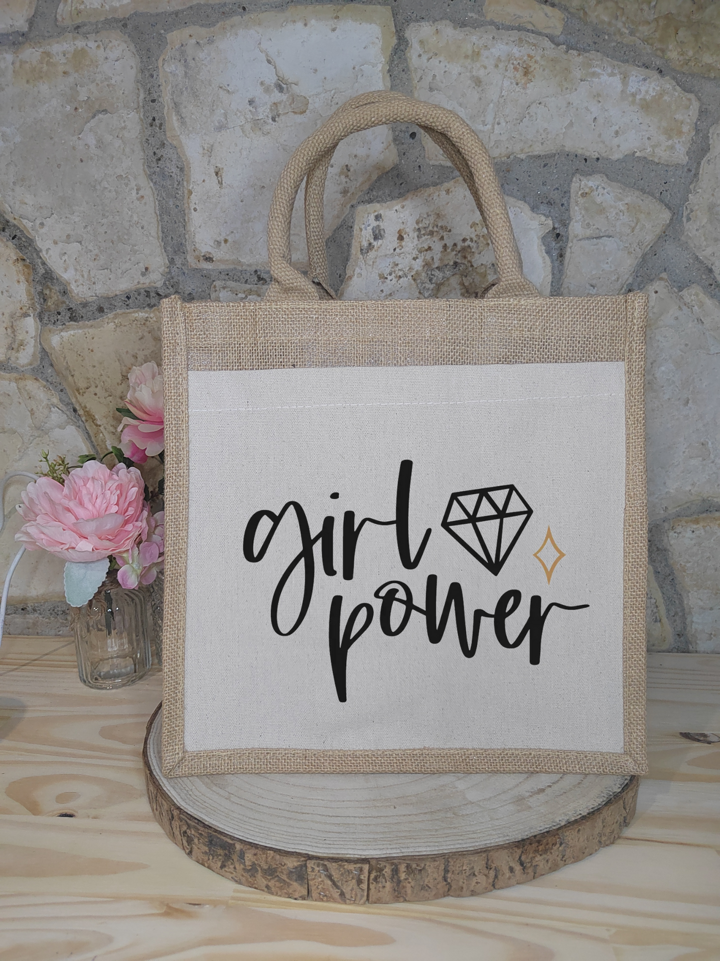 Sac en toile de jute et coton