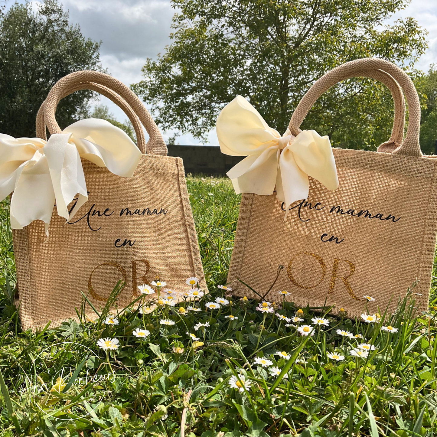 Sacs en toile de jute - Paillettes