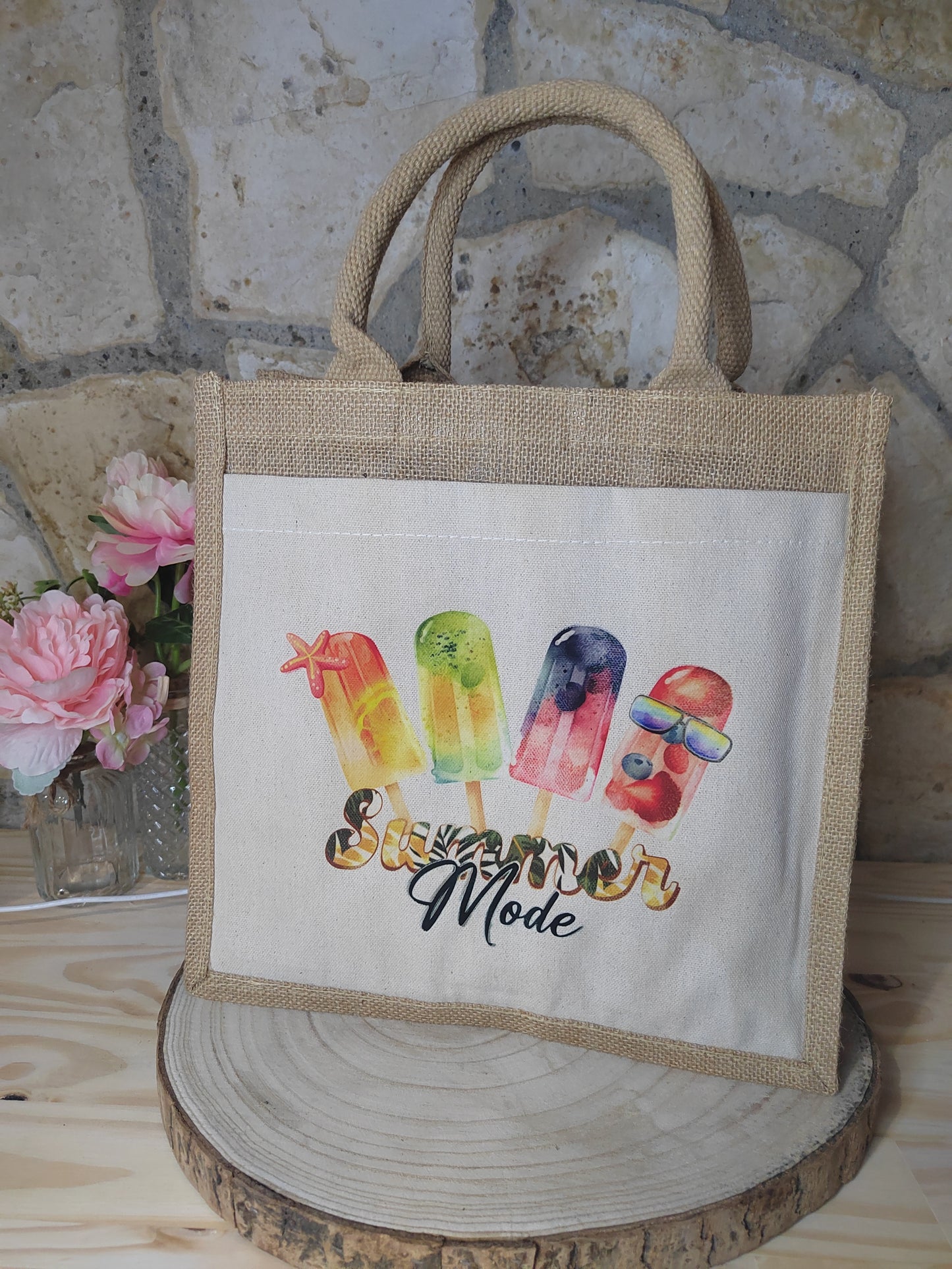 Sac en toile de jute et coton