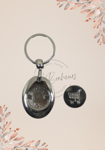 Porte-clés jeton de caddie