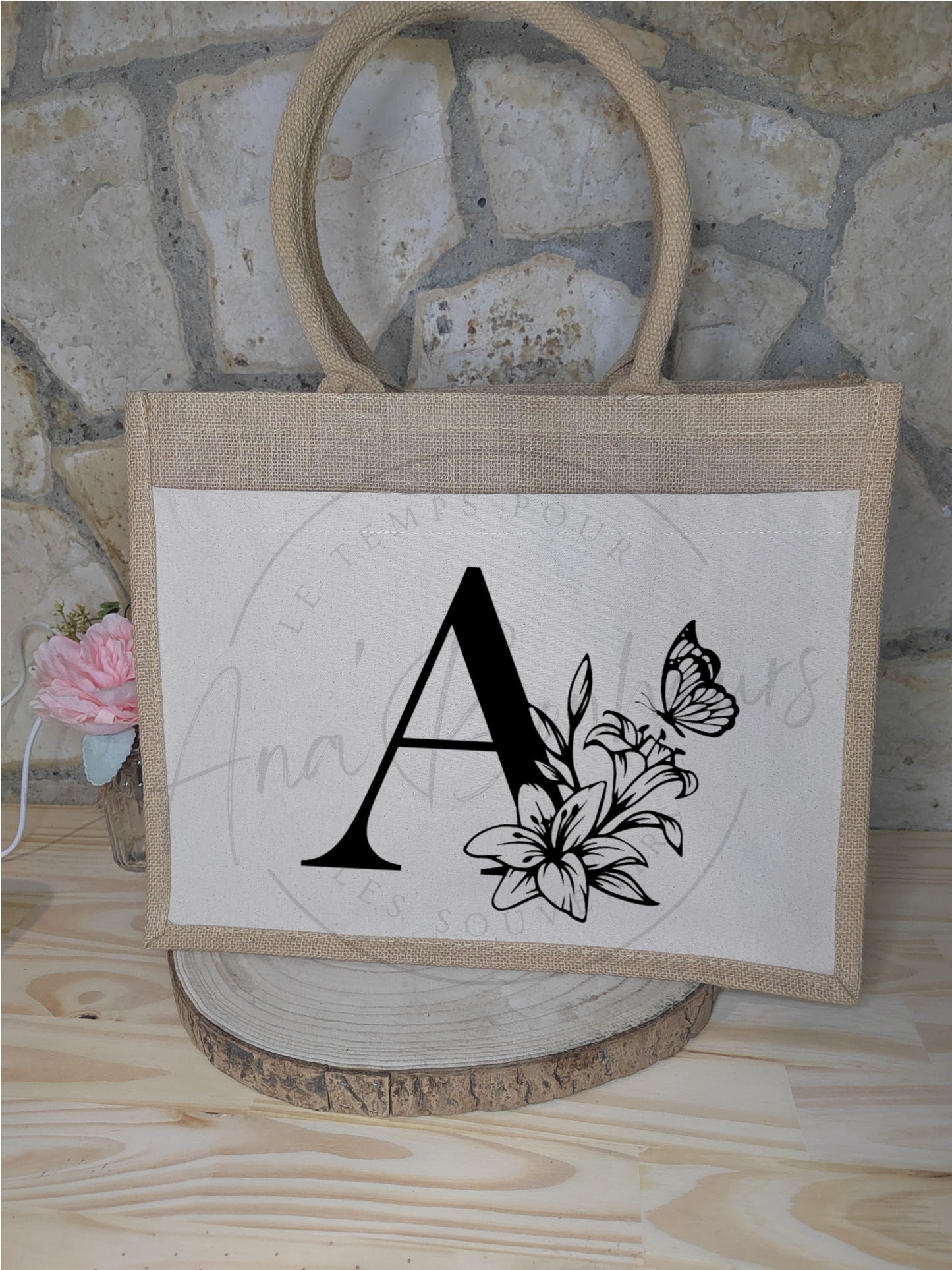 Sac en toile de jute et coton