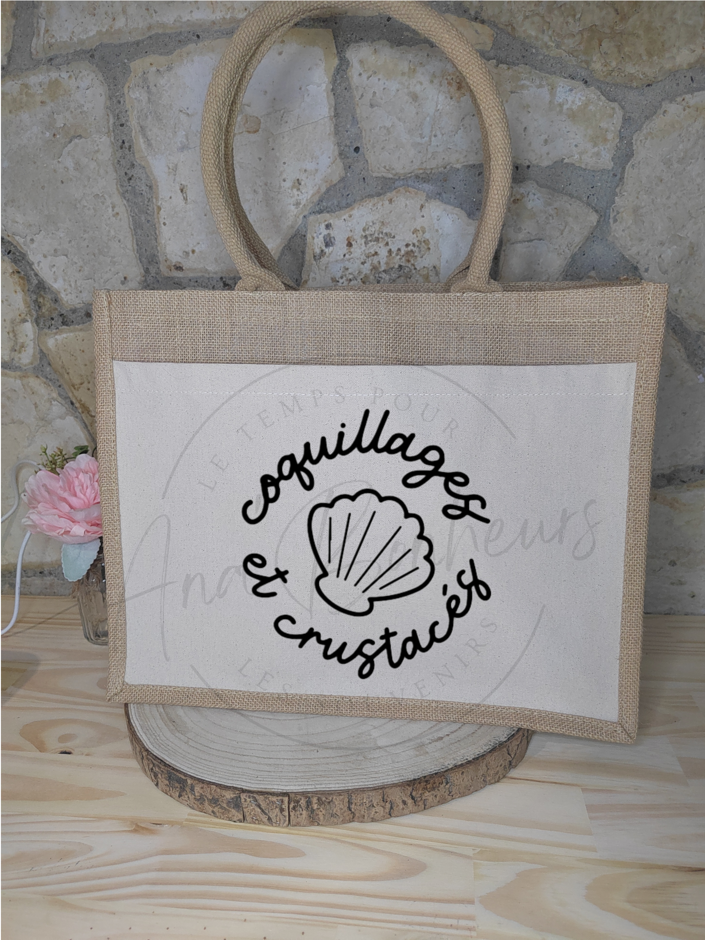 Sac en toile de jute et coton