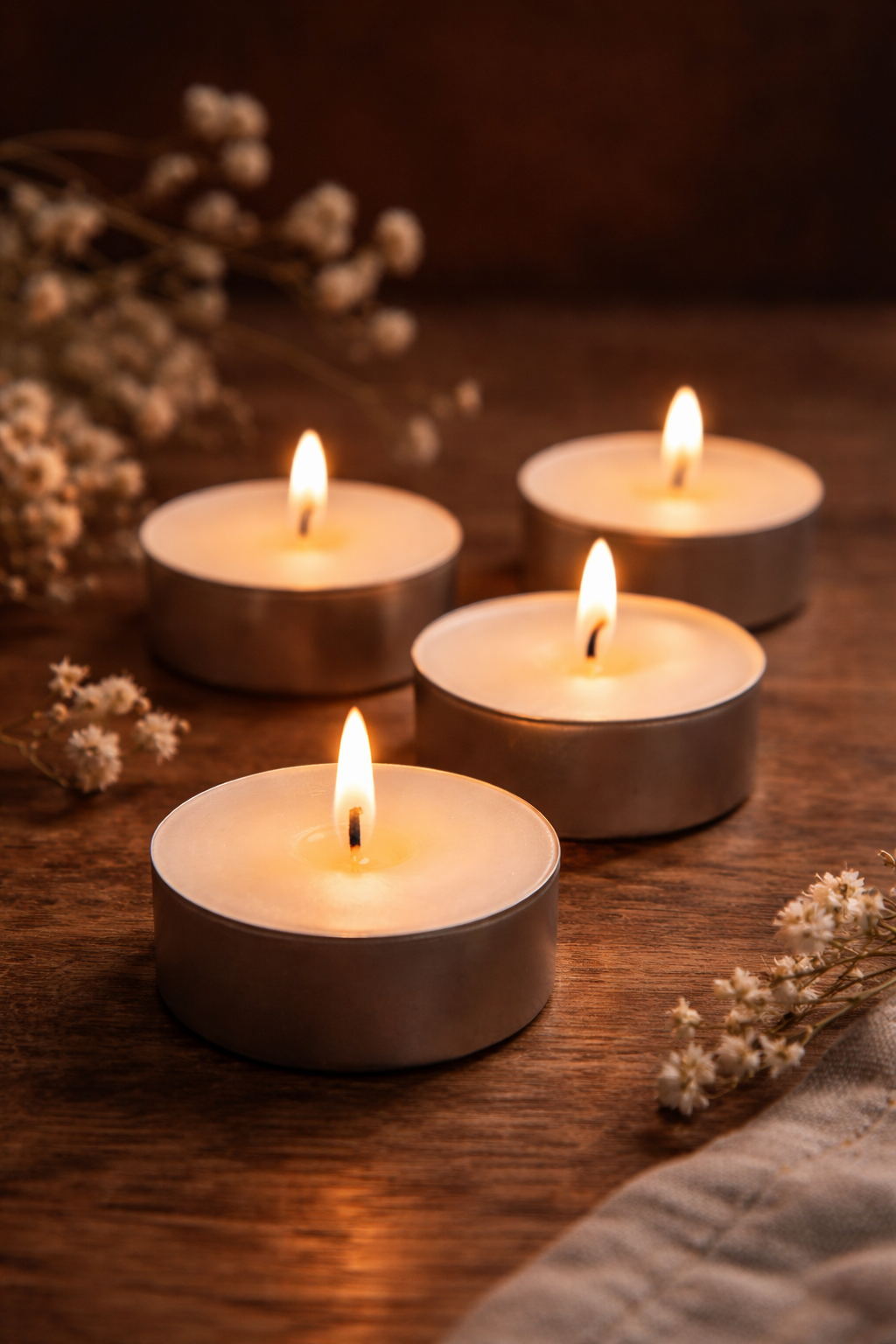 Lot de 4 bougies chauffe-plats