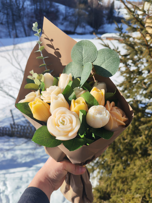 Bouquet de fleurs orchidée vanille