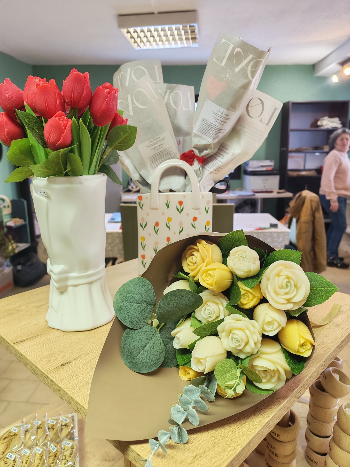 Bouquet de fleurs orchidée vanille